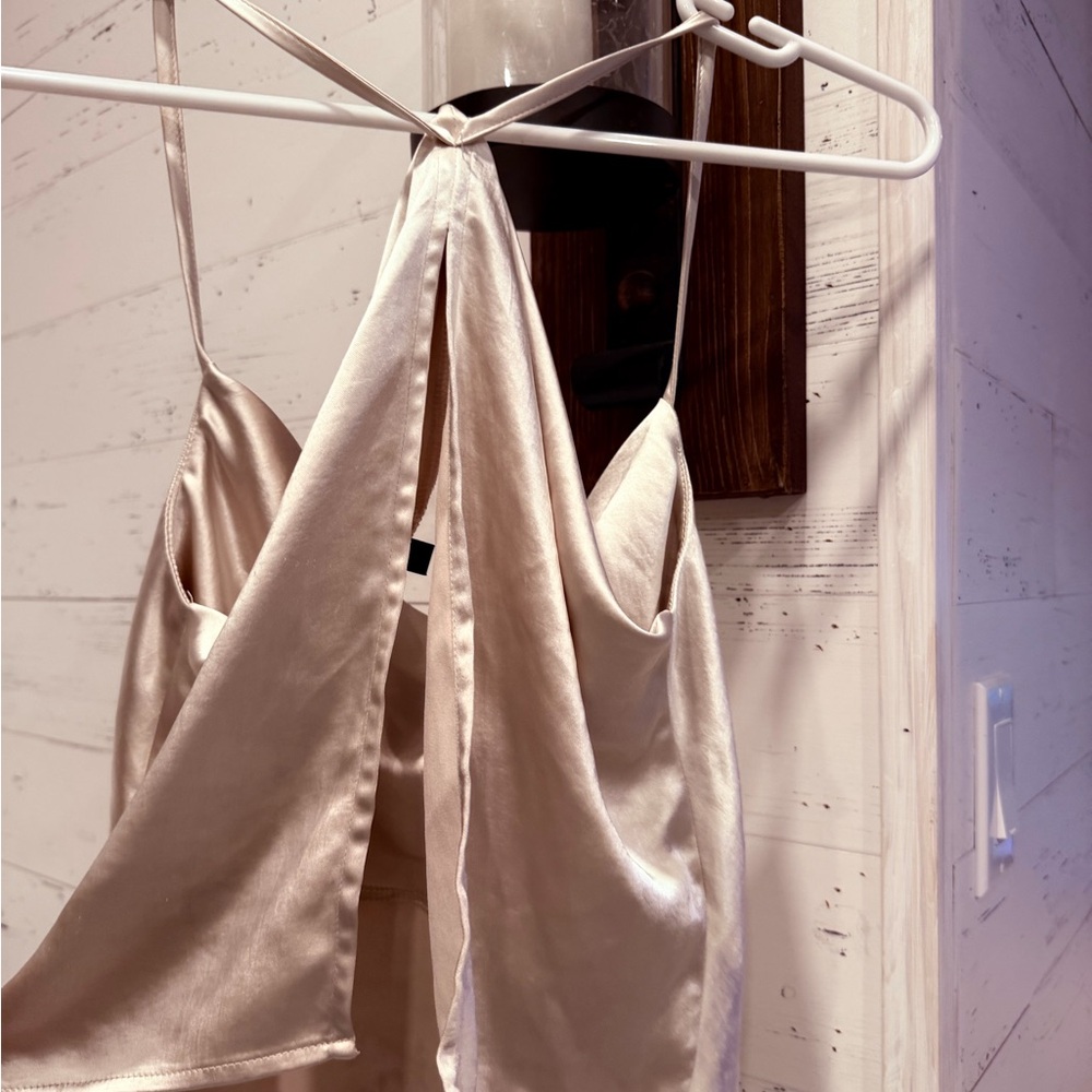 Lulu's Cream Satin Camisole